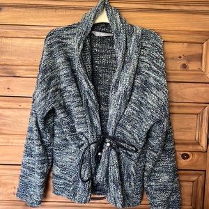 Multi colored lightweight sweater jacket, size 14/16